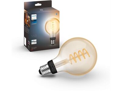 hue Wh. Amb. 7W Fil G93 E27 (Schwarz)