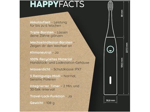 happybrush ECO VIBE 3 Starterkit + 4 Refills