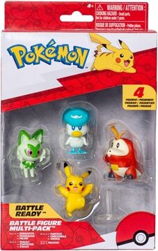 JAZWARES Battle Figur Set Krokel, Felori, Kwaks, Pikachu