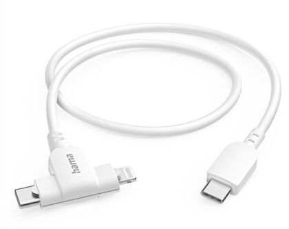 Hama 2in1 Ladekabel (1,5m) USB-C->USB-C/Lightning (weiss)