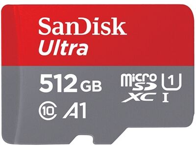 Sandisk microSDXC Ultra (512GB) + Adapter (Schwarz)