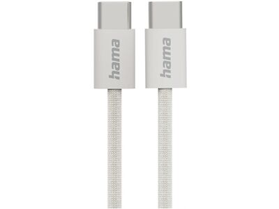 Hama Ladekabel Fabric (1m) USB-C>USB-C (beige)