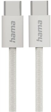 Hama Ladekabel Fabric (1m) USB-C>USB-C (beige)