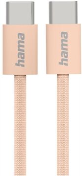 Hama Ladekabel Fabric (1m) USB-C>USB-C (orange)