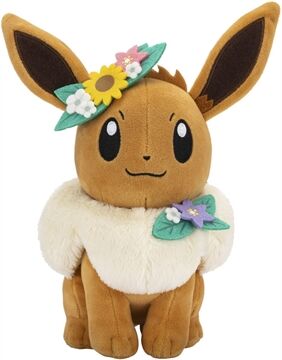 JAZWARES Evoli Frühling Plüsch (20cm) (Schwarz)