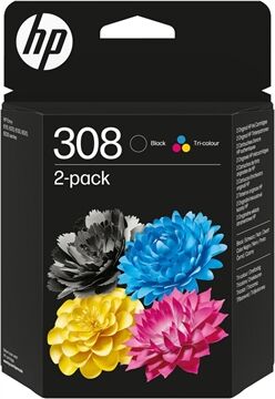 HP 308 BK/Tri-Color Ink Cartr (Schwarz)