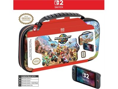 bigben Switch 2 Travel Case Mario Kart NS212MKW (Schwarz)