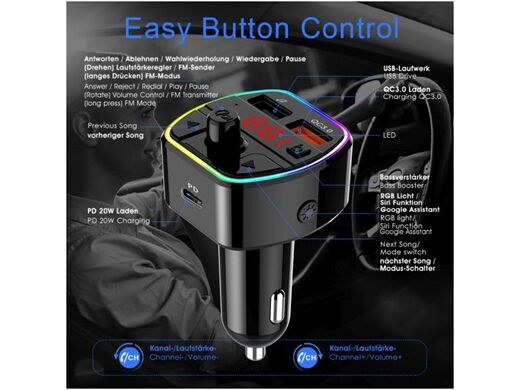 Transmedia FM Bluetooth Transmitter MT2