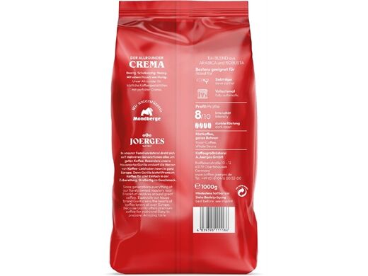 Joerges GORILLA Espresso SuperBarCrema 1 KG