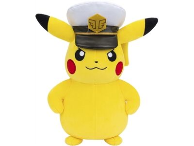 JAZWARES Captain Pikachu Plüsch (20cm) (Schwarz)
