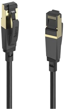 Hama CAT-8 Netzwerkkabel S/FTP (5m) (Schwarz)