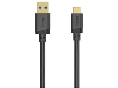 Hama USB-A > USB-C Kabel (0,75m) (Schwarz)