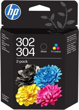 HP 302/304 Tri-color/Black Ink Crtg (Schwarz)