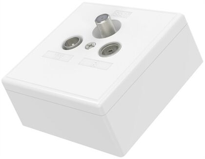 Hama Skitu Universelle Antennendose 4in1 (weiss)