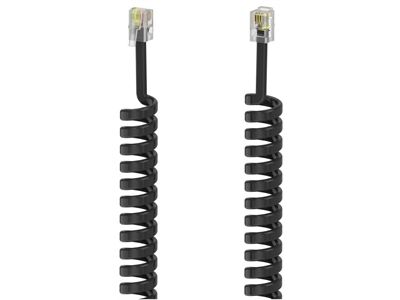 Hama Hörerkabel Modular-Stecker 4p4c (1, (Schwarz)