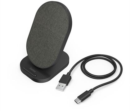Hama Wireless Charger QI-FC10S-Fabric (Schwarz)