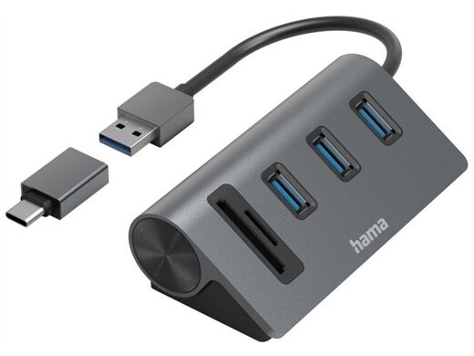 Hama USB-Hub/Kartenleser 5 Ports