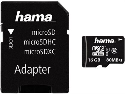 Hama microSDHC 16GB Class 10 + Adapter