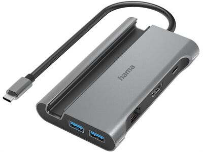 Hama USB-C-Hub 7 Ports (Grau)