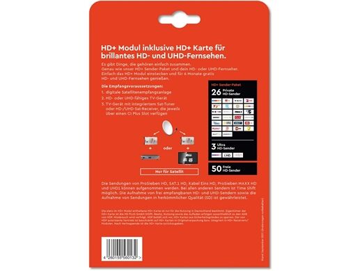 HD PLUS CI+ Modul inkl.HD+ Karte (6 Mon.)