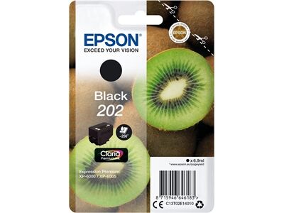 Epson Singlepack black 202 kiwi Clara Premium Ink (Schwarz)